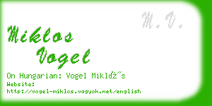 miklos vogel business card